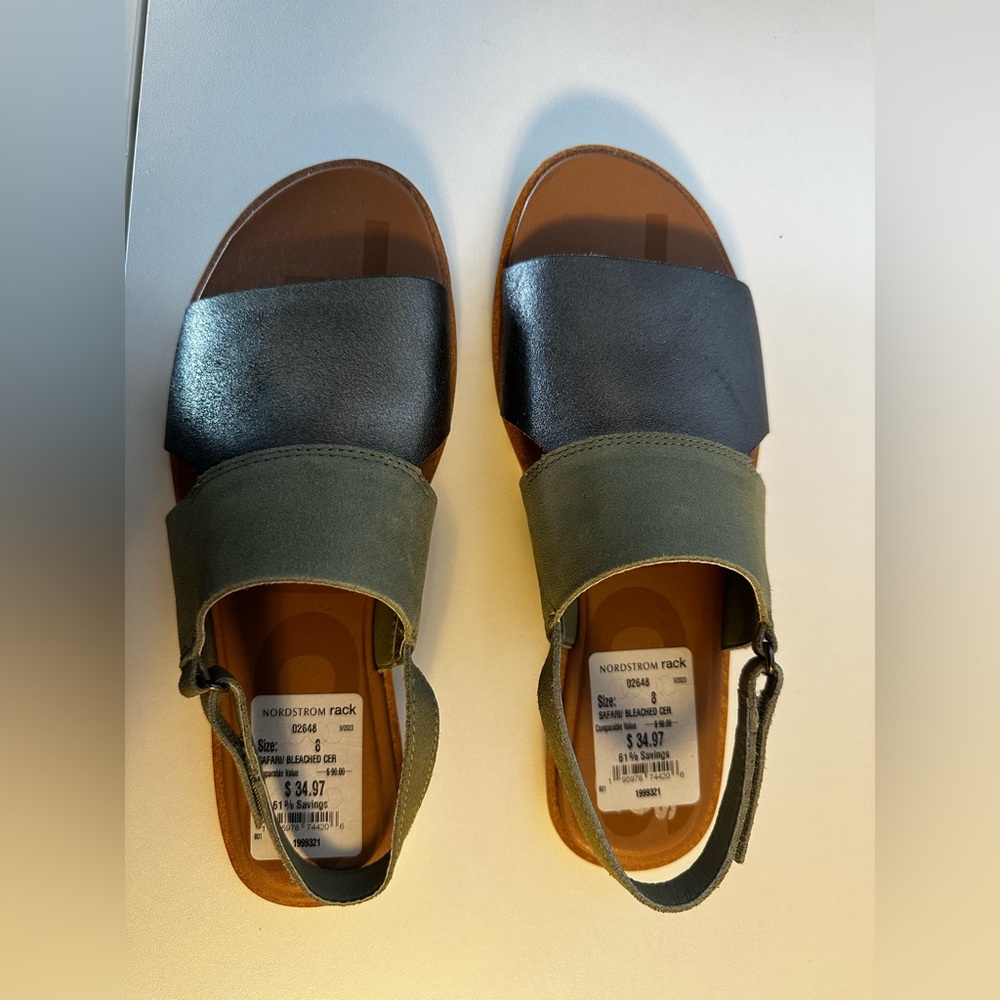 SOREL Ella ll Slingback Silver/Grey Sandals - Size  8